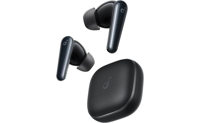 Anker soundcore Liberty 5, Noise-Cancelling Wireless Earbuds, 2x Stronger Voice Reduction, Real-Time Adaptive Noise Cancellation, Fast Charging, Dolby Audio, 6-Mic AI Clear Calls, Long Battery Life - Black